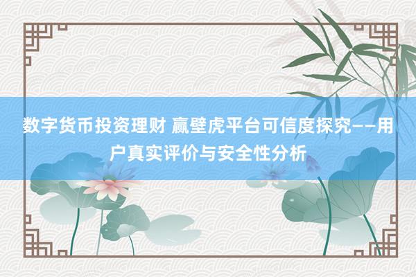 数字货币投资理财 赢壁虎平台可信度探究——用户真实评价与安全性分析