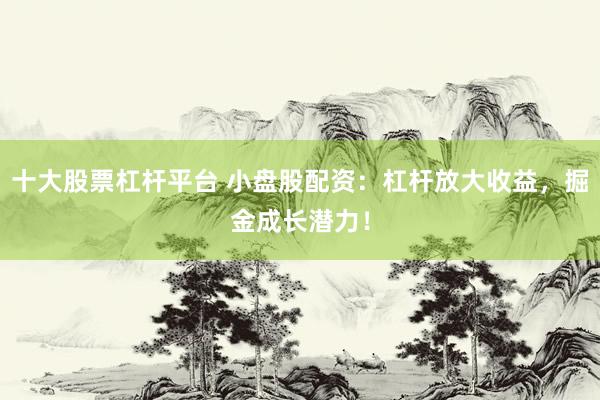 十大股票杠杆平台 小盘股配资：杠杆放大收益，掘金成长潜力！