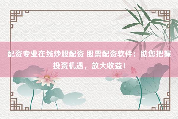 配资专业在线炒股配资 股票配资软件：助您把握投资机遇，放大收益！