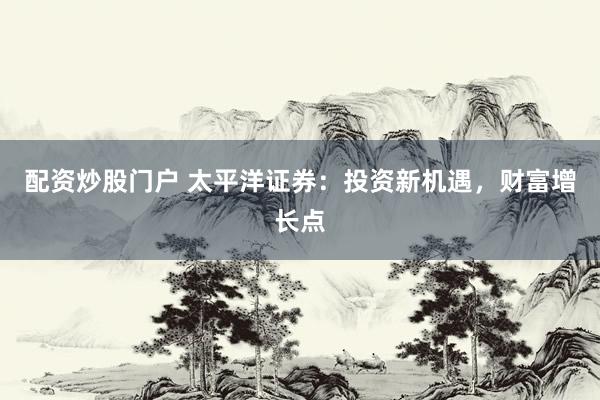 配资炒股门户 太平洋证券：投资新机遇，财富增长点