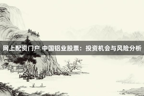 网上配资门户 中国铝业股票：投资机会与风险分析