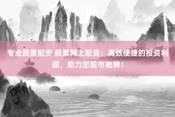 专业股票配资 股票网上配资：高效便捷的投资利器，助力您股市驰骋！